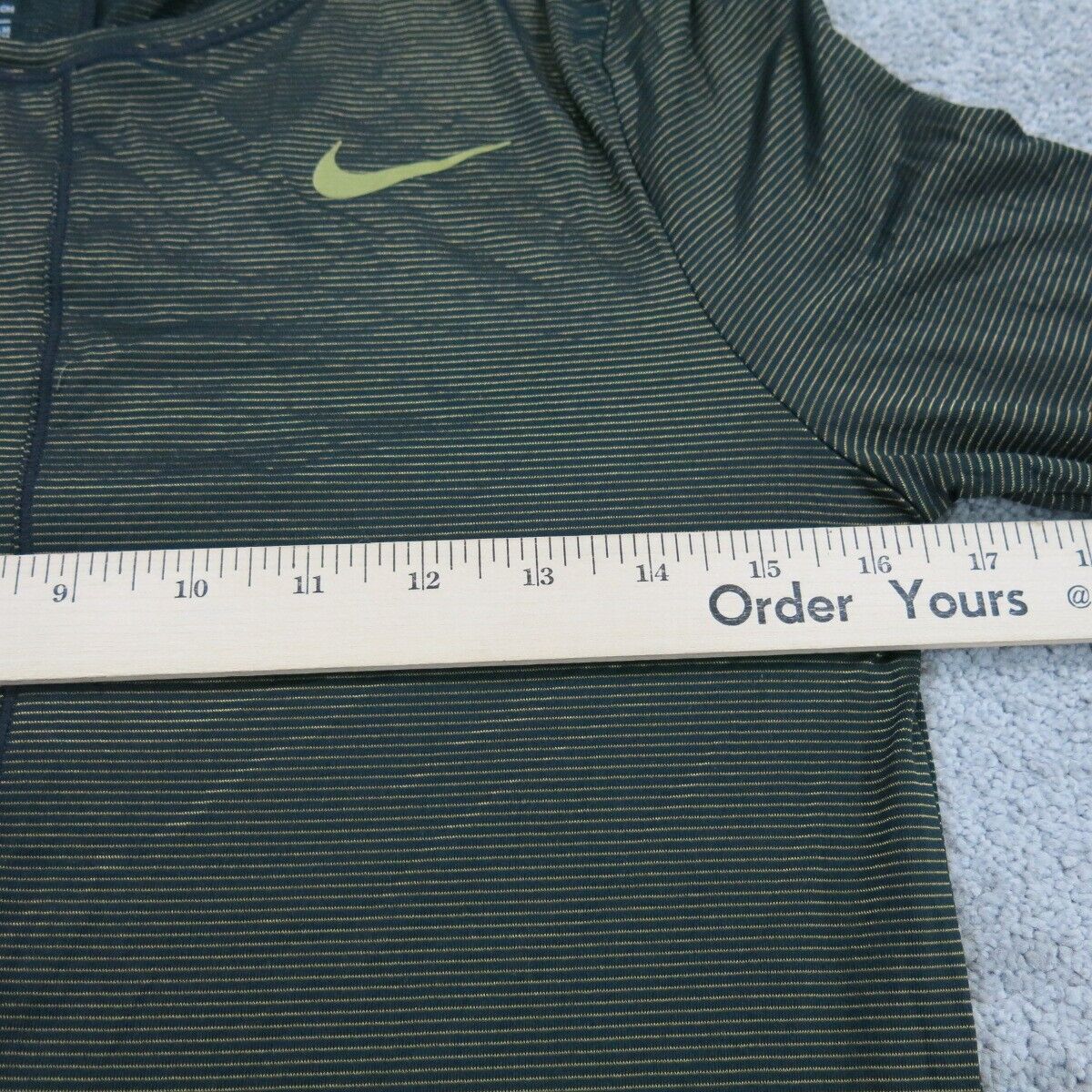 Nike Dri Fit Womens Activewear Sweatshirt Crew Neck Long Sleeve Green Size Small