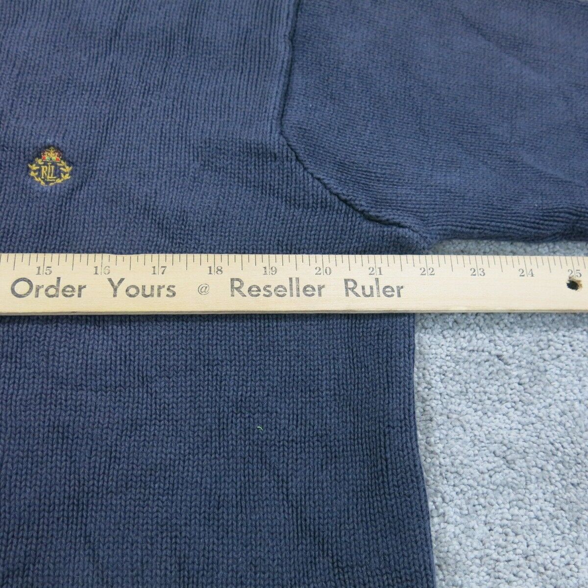Polo Ralph Lauren Mens Pullover Crew Neck Sweater Long Sleeves Blue Size Small