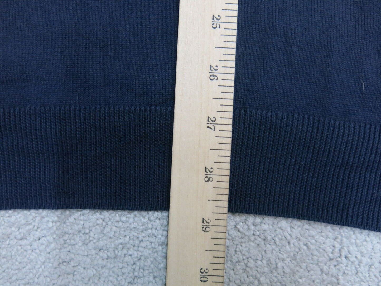 Brooks Brothers Mens Pullover Sweatshirt V Neck Long Sleeves Blue Size XL