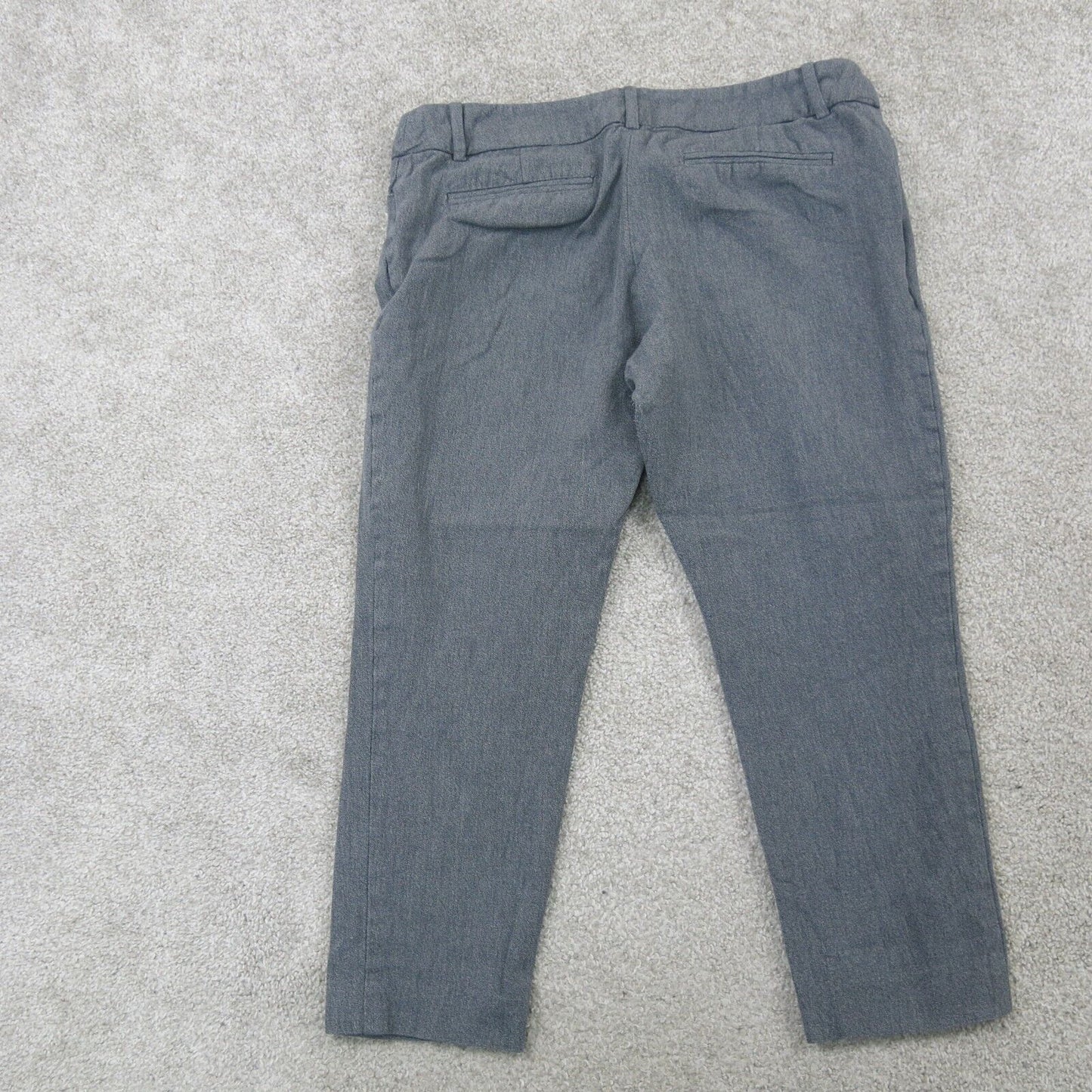 Mossimo Womens Pant Cropped Stretch Low Rise Flat Front Pockets Gray Size 10