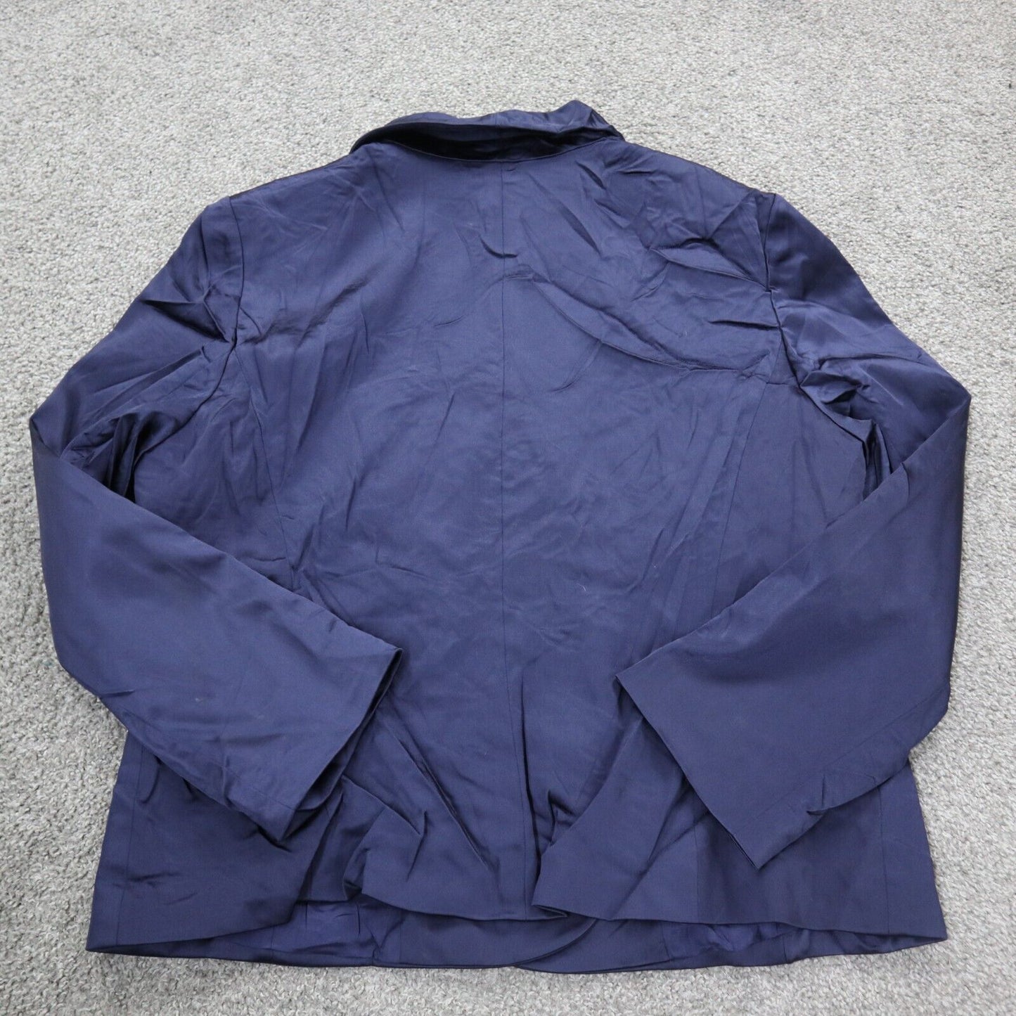 Tahari Arthurs Levine Womens Wrap Blazer Coat Long Sleeve Pockets Blue Size 18