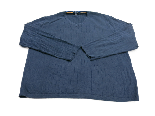 J. Crew Mens Sweatshirt 100% Cotton V Neck Long Sleeves Navy Blue Size Large