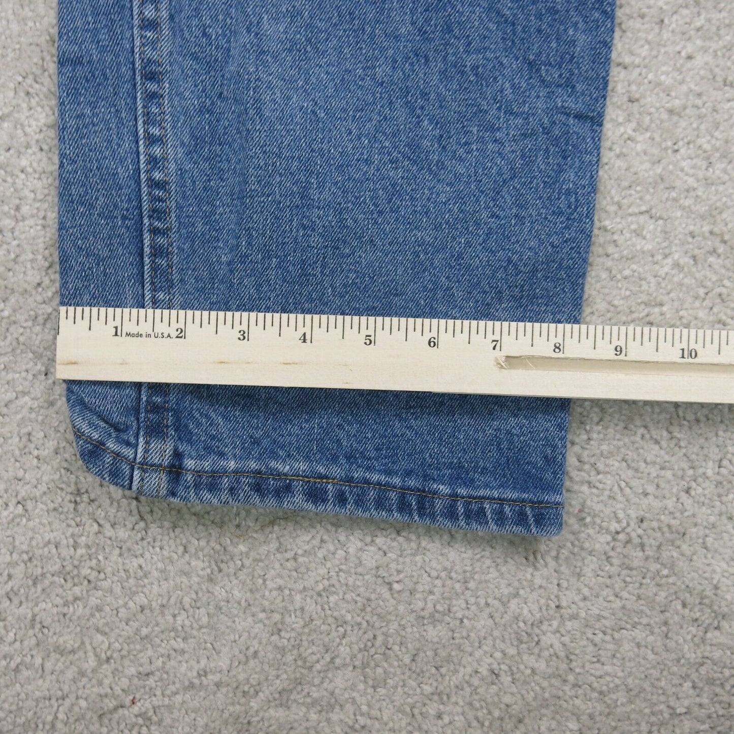 Wrangler Mens Jeans Straight Leg Mid Rise 100% Cotton Pockets Blue Size W38XL30