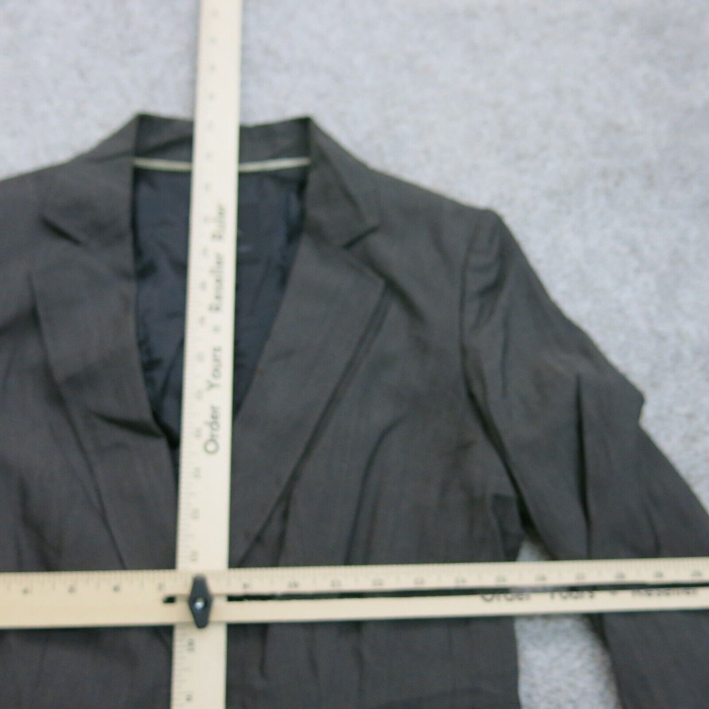 Banana Republic Womens Blazer Coat Single Breasted Long Sleeve Pockets Black 4