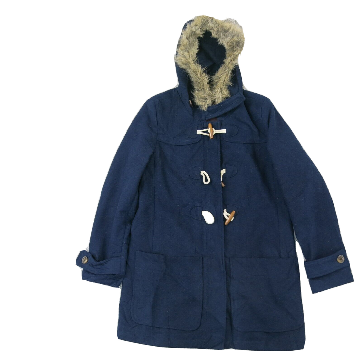 Old Navy Womens Parka Coat Jacket Long Sleeves Buckle Closure Blue Size Medium