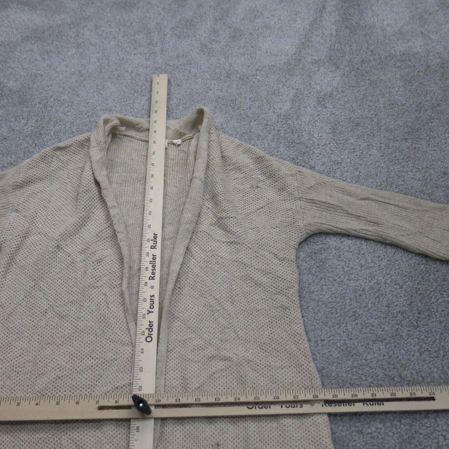 Gap Womens Cardigan Sweater Knitted Open Front Long Sleeve V Neck Beige Size S