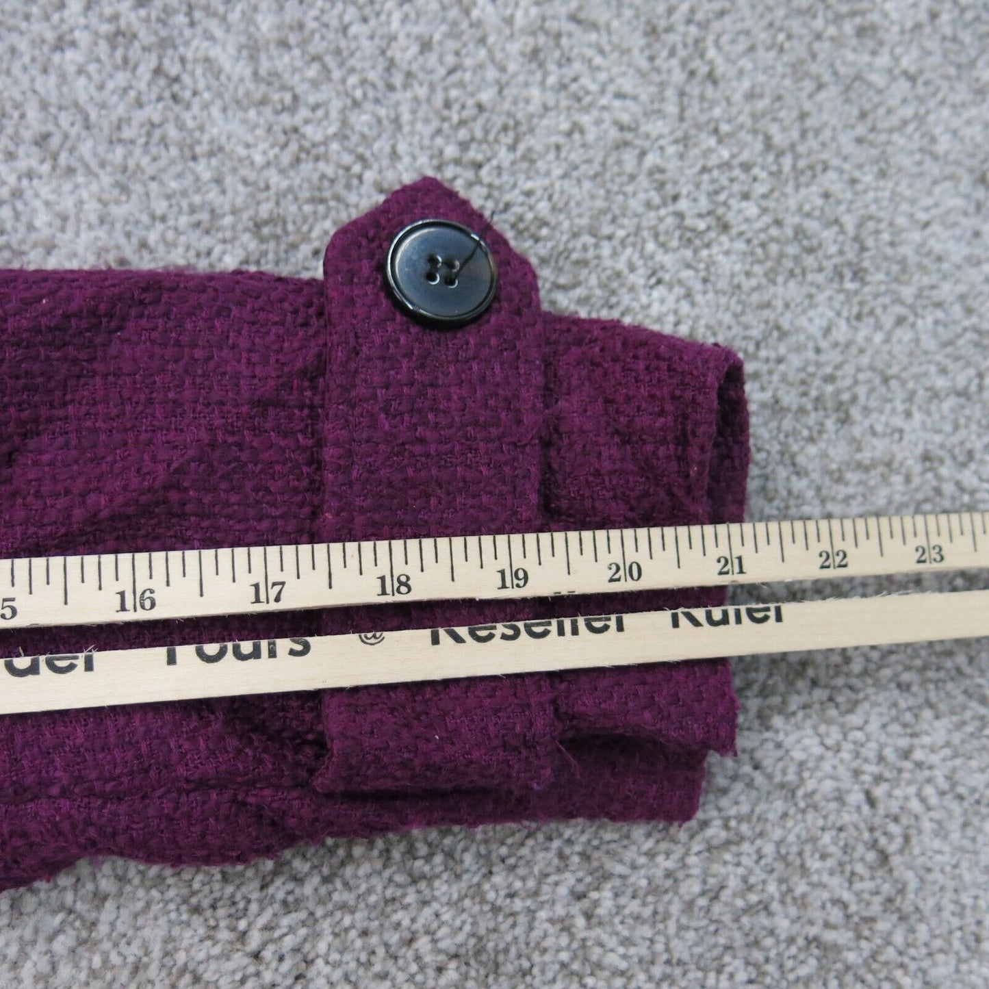 Nicole Miller Womens Coat Casual Long Sleeves Mock Neck Purple Size Medium