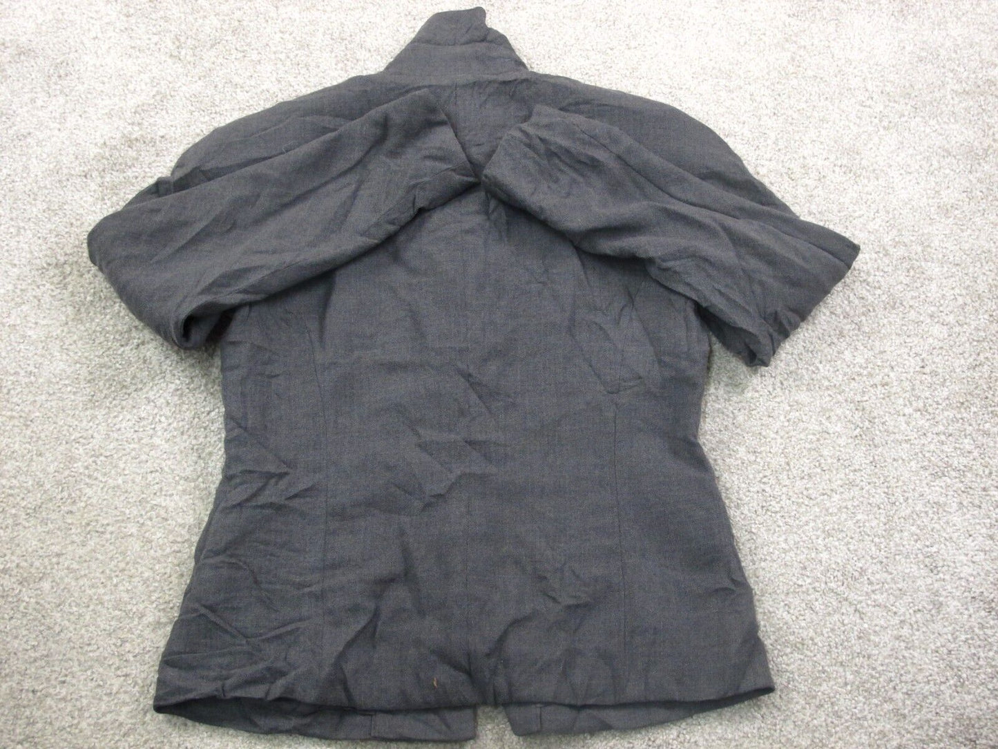 Talbots Petite Womens Blazer Coat Long Sleeves Front Button Pockets Black Size 2