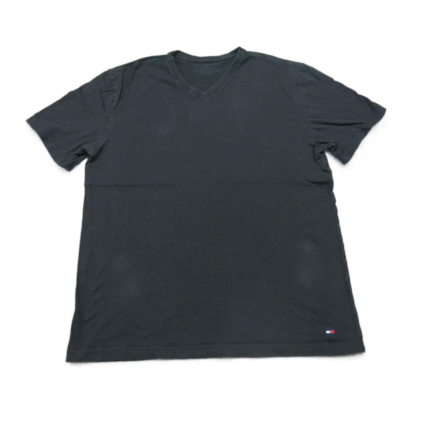 Tommy Hilfiger Mens Crew Neck T Shirt Short Sleeves 100% Cotton Black Size Large