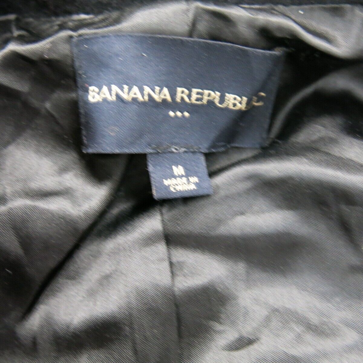 Banana Republic Womens Pea Coat Jacket Long Sleeves Pockets Black Size Medium
