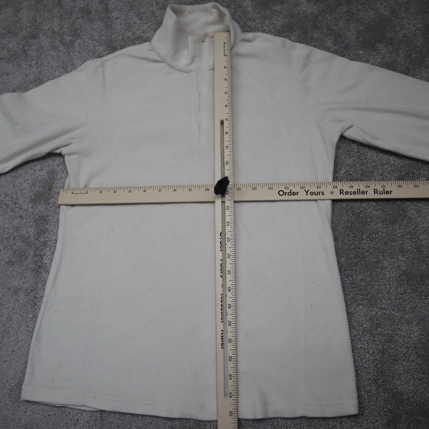 Columbia Mens 14 Zip Up Sweatshirt Long Sleeves Mock Neck White Size Medium