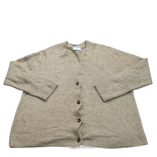 Old Navy Womens Cardigan Sweater Knitted Long Sleeve V Neck Beige Size Medium