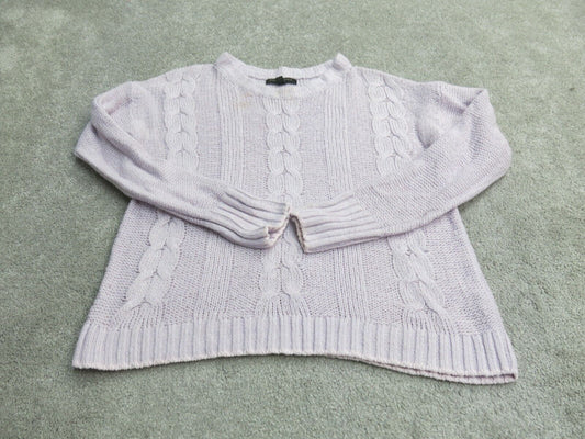 Banana Republic Women Pullover Sweater Knitted Crew Neck Light Pink Size X Small