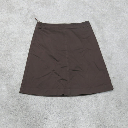 Banana Republic Womens A Line Skirt Stretch Pull on Solid Brown Size US 10