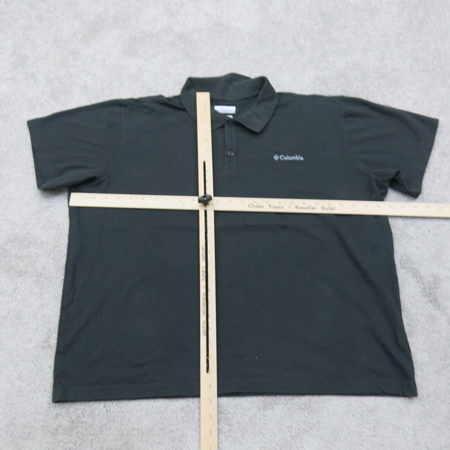 Columbia Sportswear Mens Polo Shirt Short Sleeves Active Fit Black Size X Large