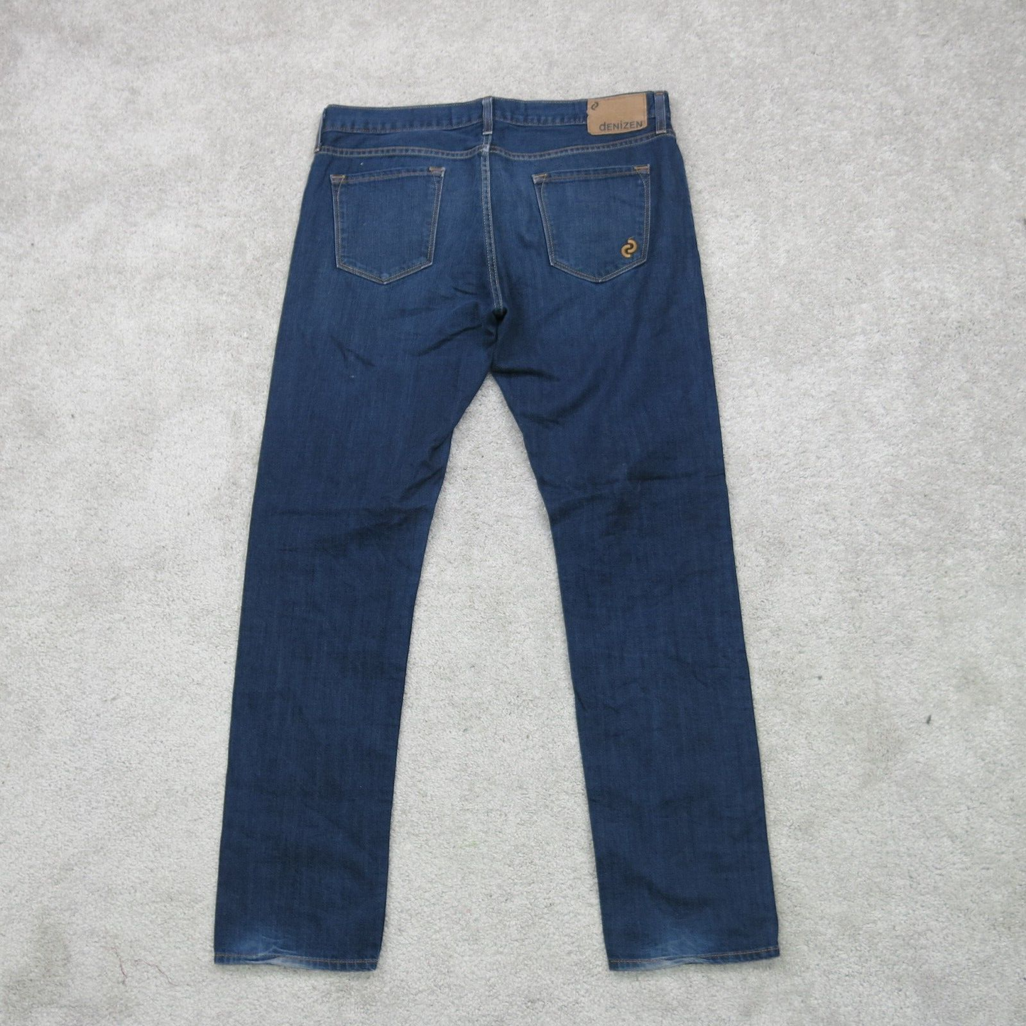 Denizen Mens Jeans Straight Leg 100%Cotton Mid Rise Five Pockets Blue W36XL34