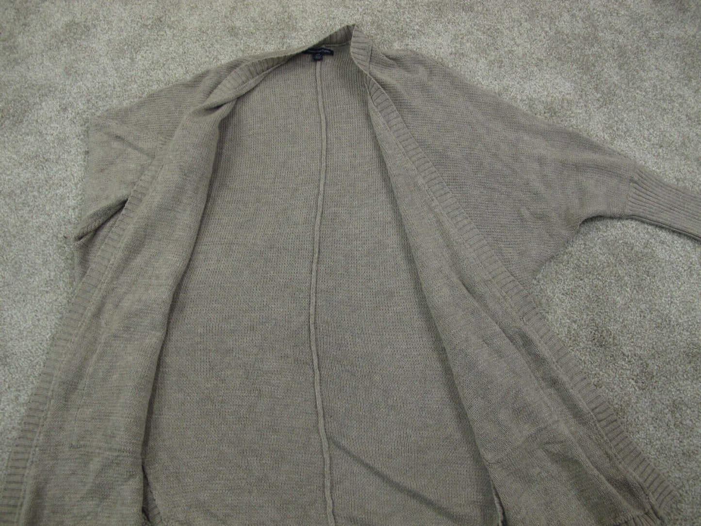 American Eagle Women Cardigan Sweater Knitted Long Sleeve Gray Size Medium