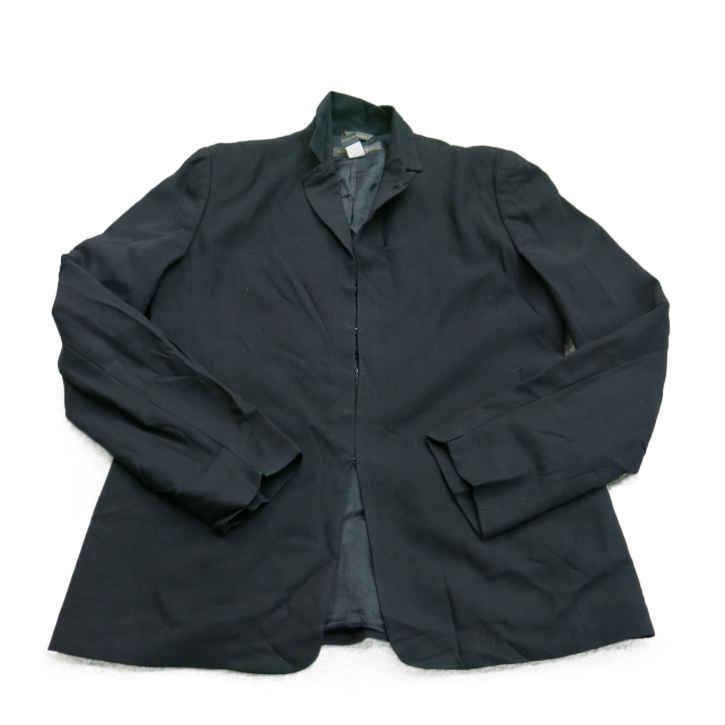 Banana Republic Womens Blazer Coat Long Sleeve Buckle Closure 100% Wool Black 4