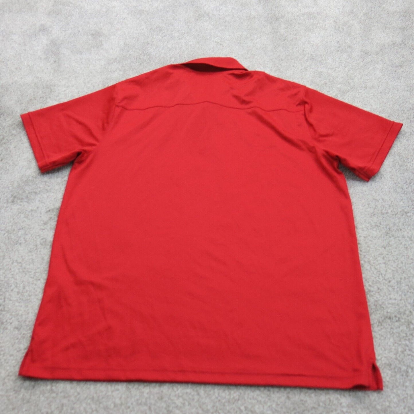 Under Armour Mens Polo Shirt Short Sleeves DHYS Logo Heatgear Red Size X Large