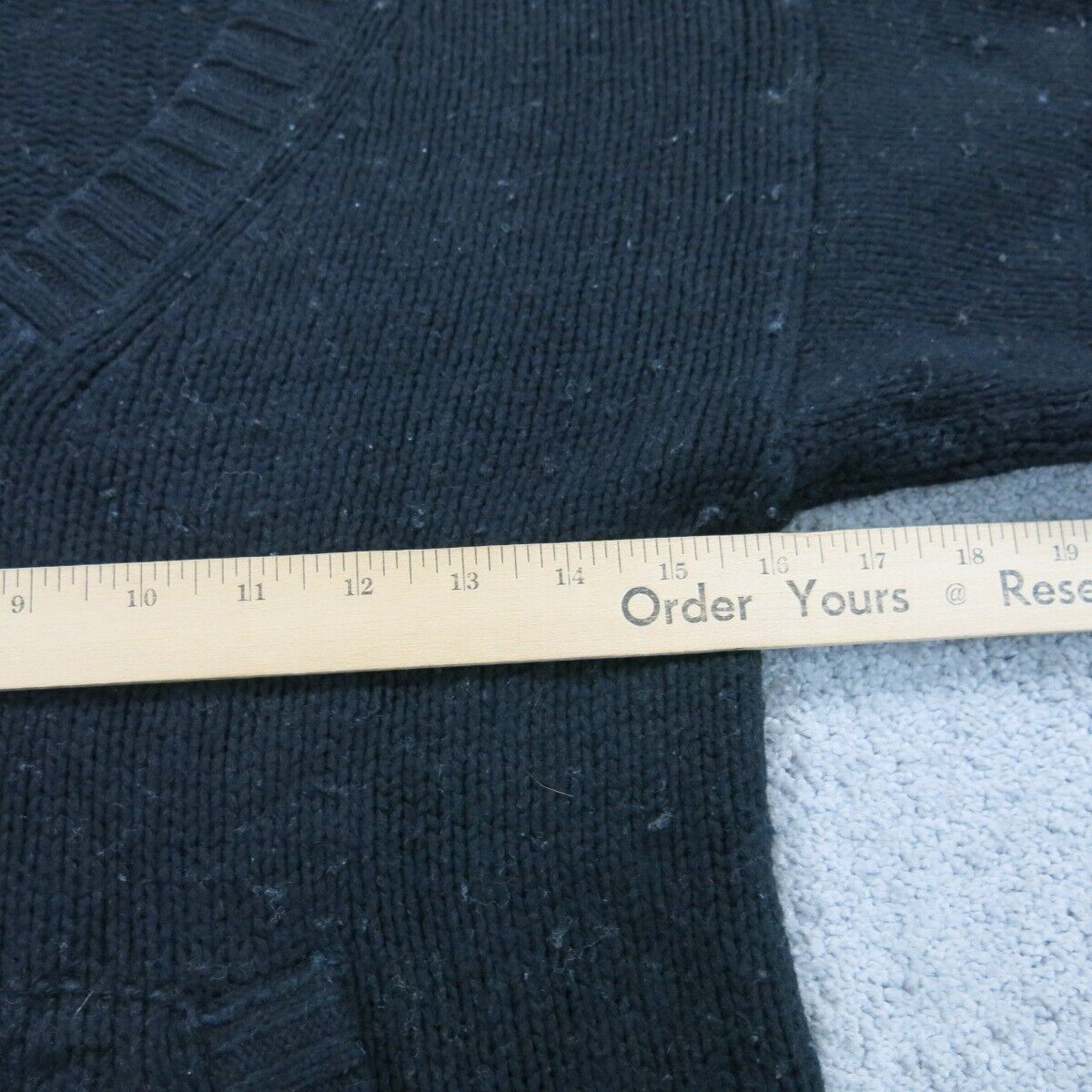 Old Navy Womens Pullover Knitted Sweater V Neck Flare Sleeves Black Size Small