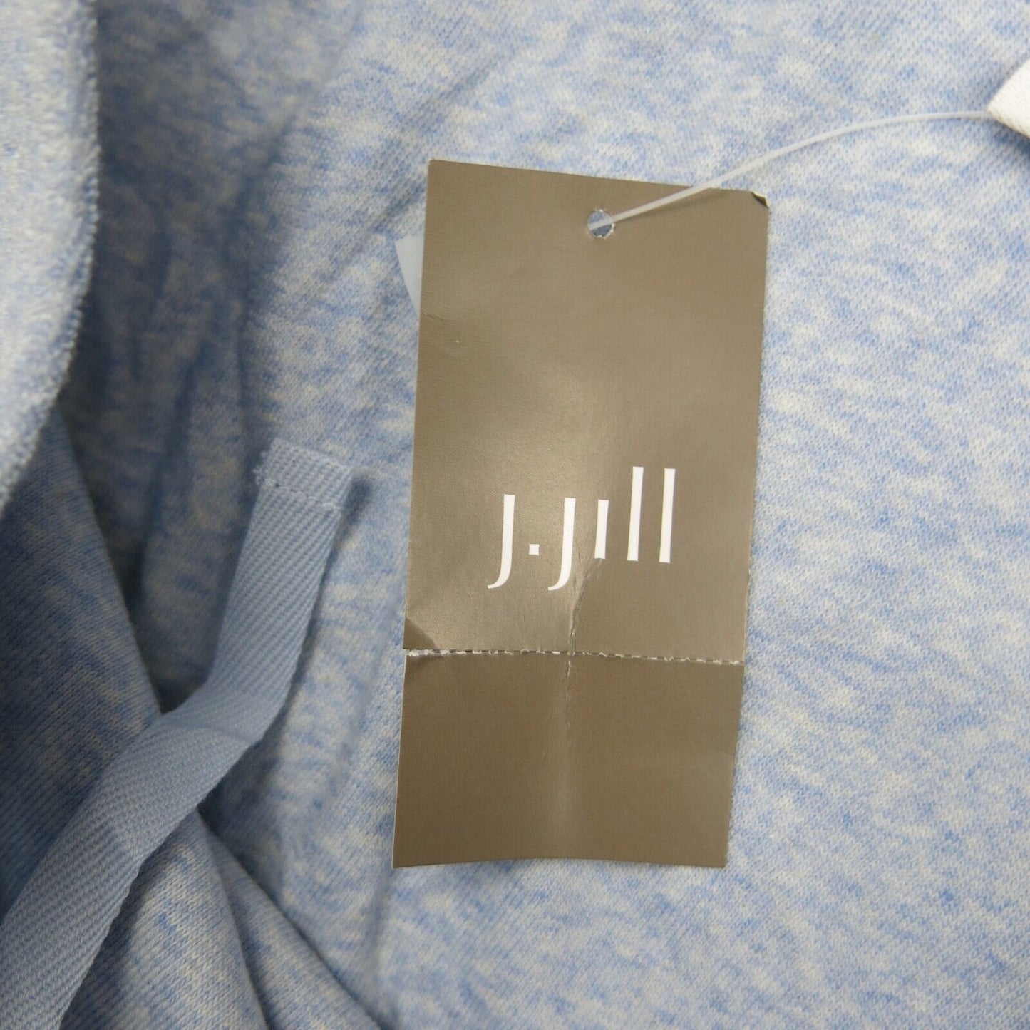 NWT Pure Jill Women Straight Pencil Skirt Drawstring Waist Pocket Heather Blue S