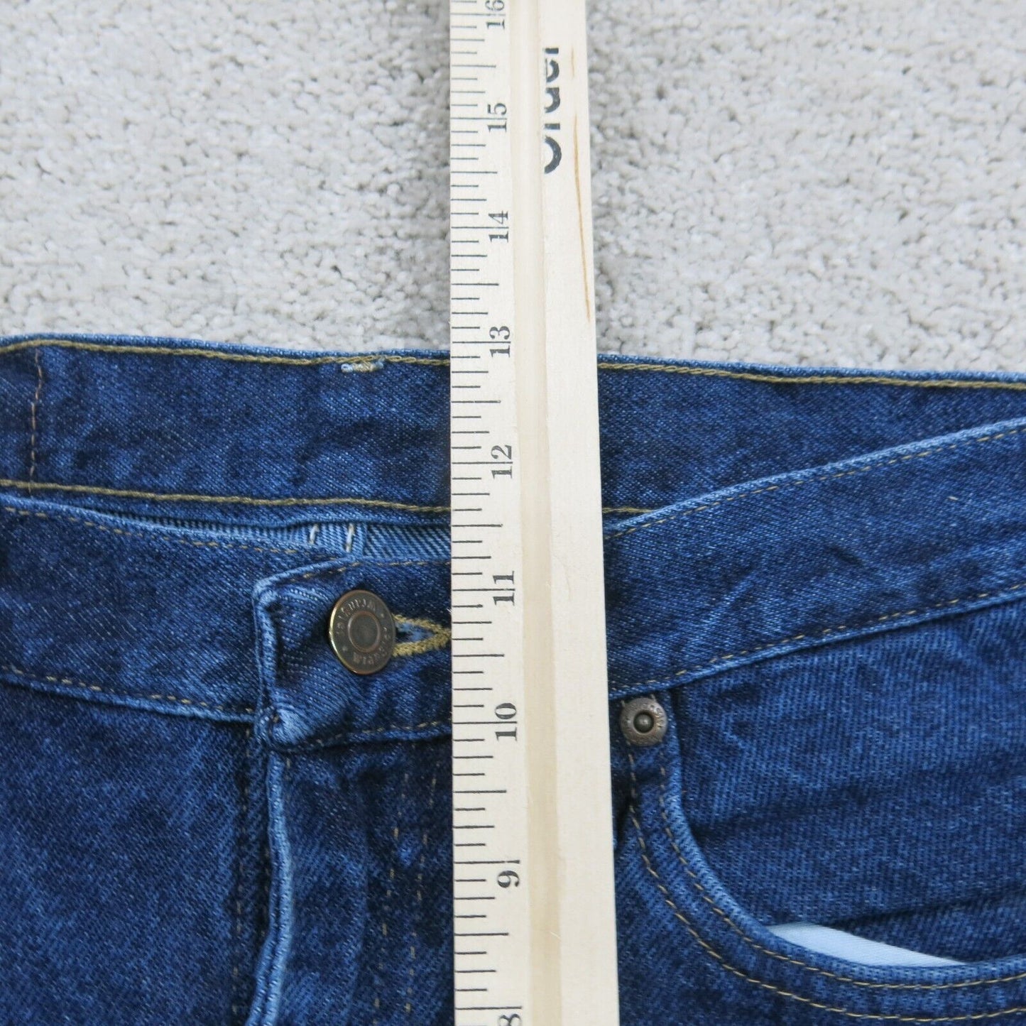 Wrangler Mens Jeans Straight Leg Denim Mid Rise 100% Cotton Blue Size W32XL32