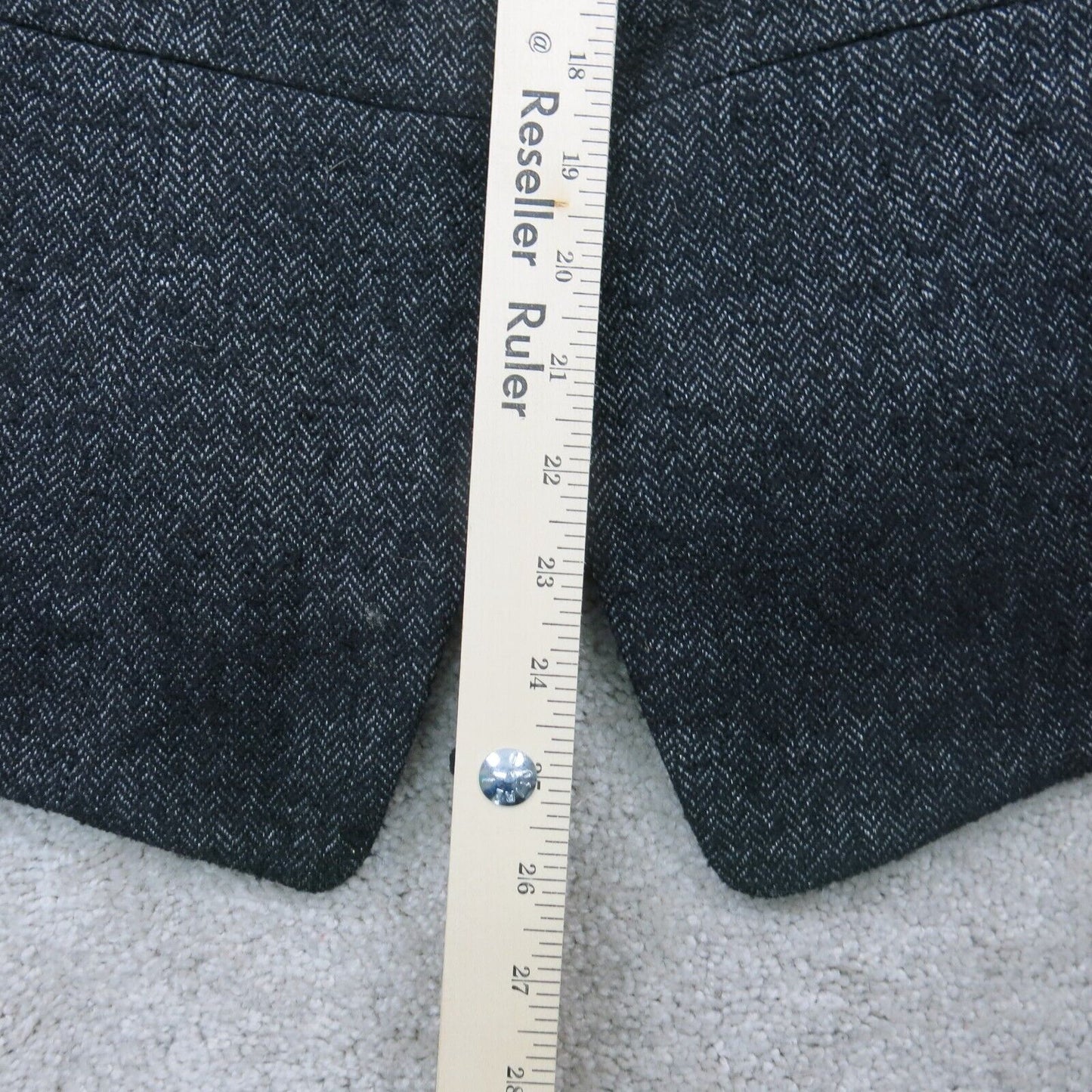 Ann Taylor Womens Blazer Coat Tweed Single Breasted Long Sleeves Black Size 4