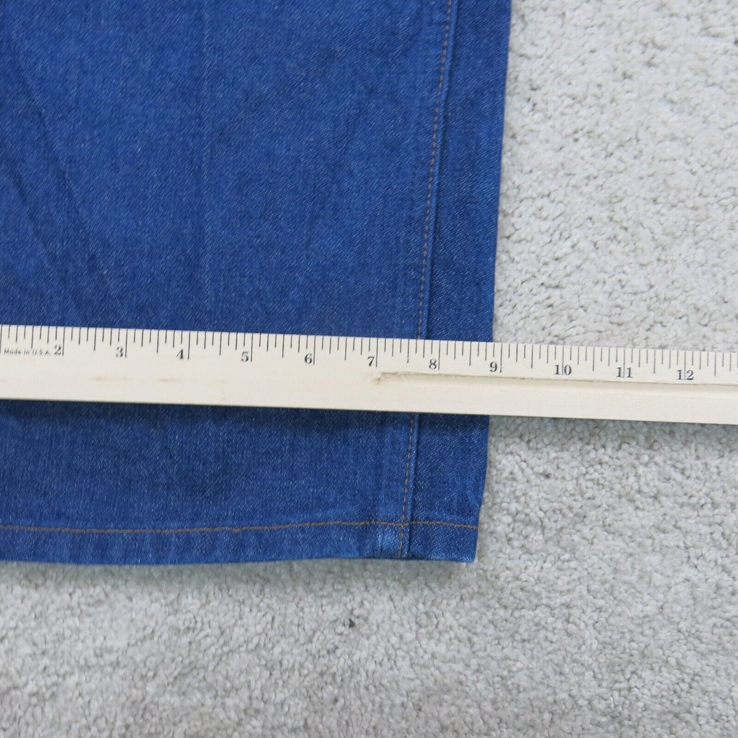 Wrangler Mens Jeans Straight Leg Denim Relaxed Fit Low Rise Blue Size W38XL32