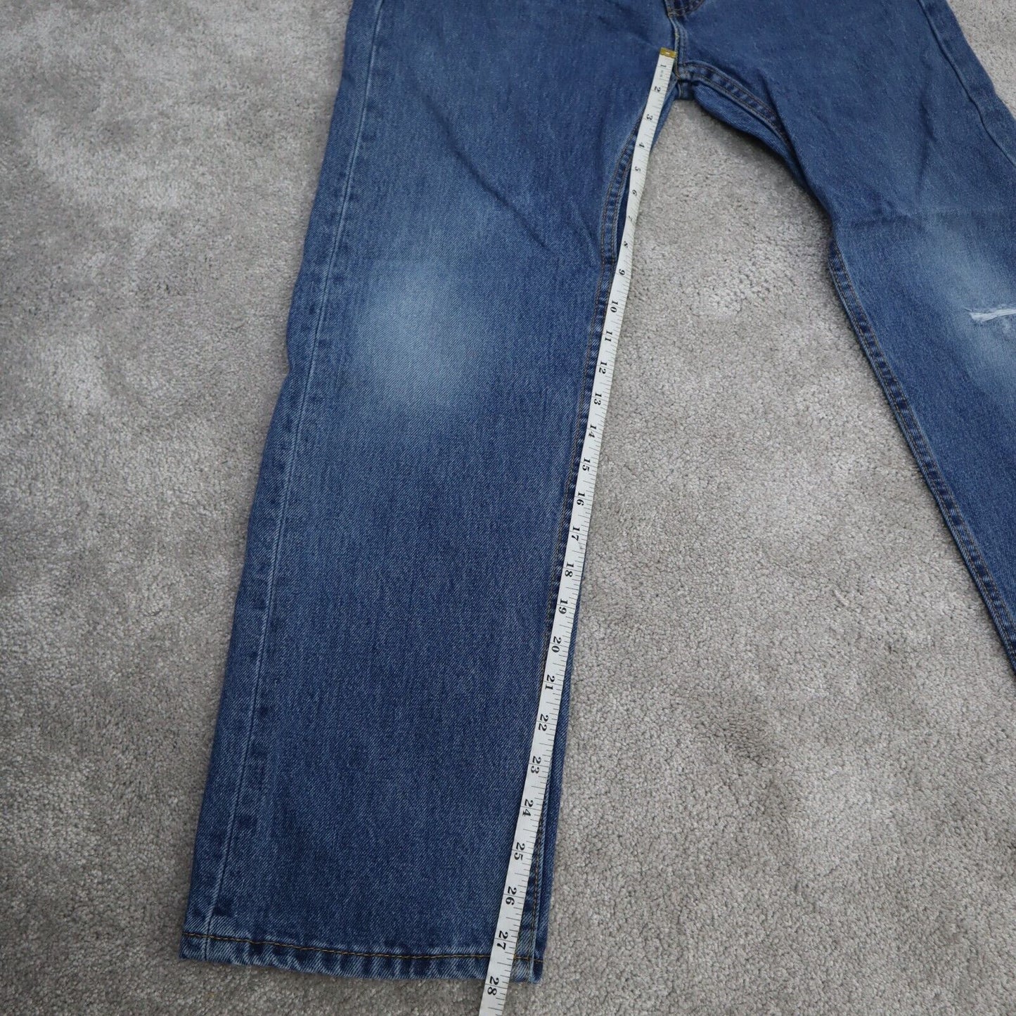 Levi s 505 Jeans Men's  Size 33 Blue Stretch Regular Fit Straight Denim Jeans