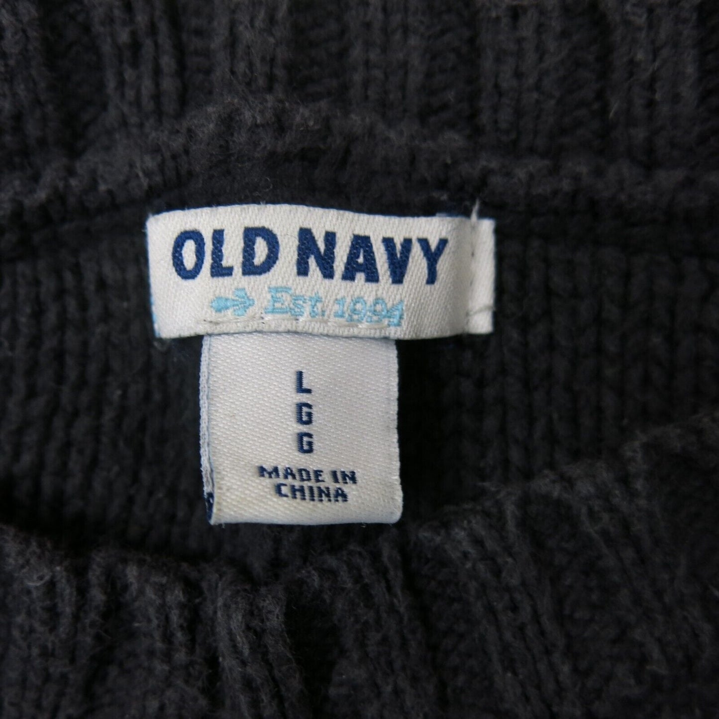 Old Navy Womens Pullover Sweater Crew Neck Long Sleeves Solid Black Size Large