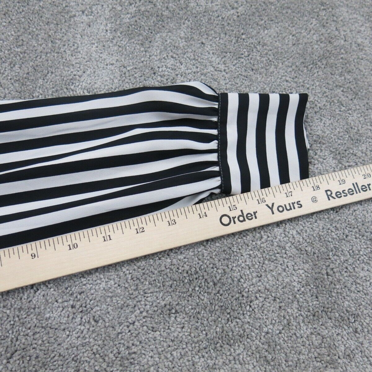 Loft Womens Button Up Shirt Top Striped Long Sleeve White Black Size Small