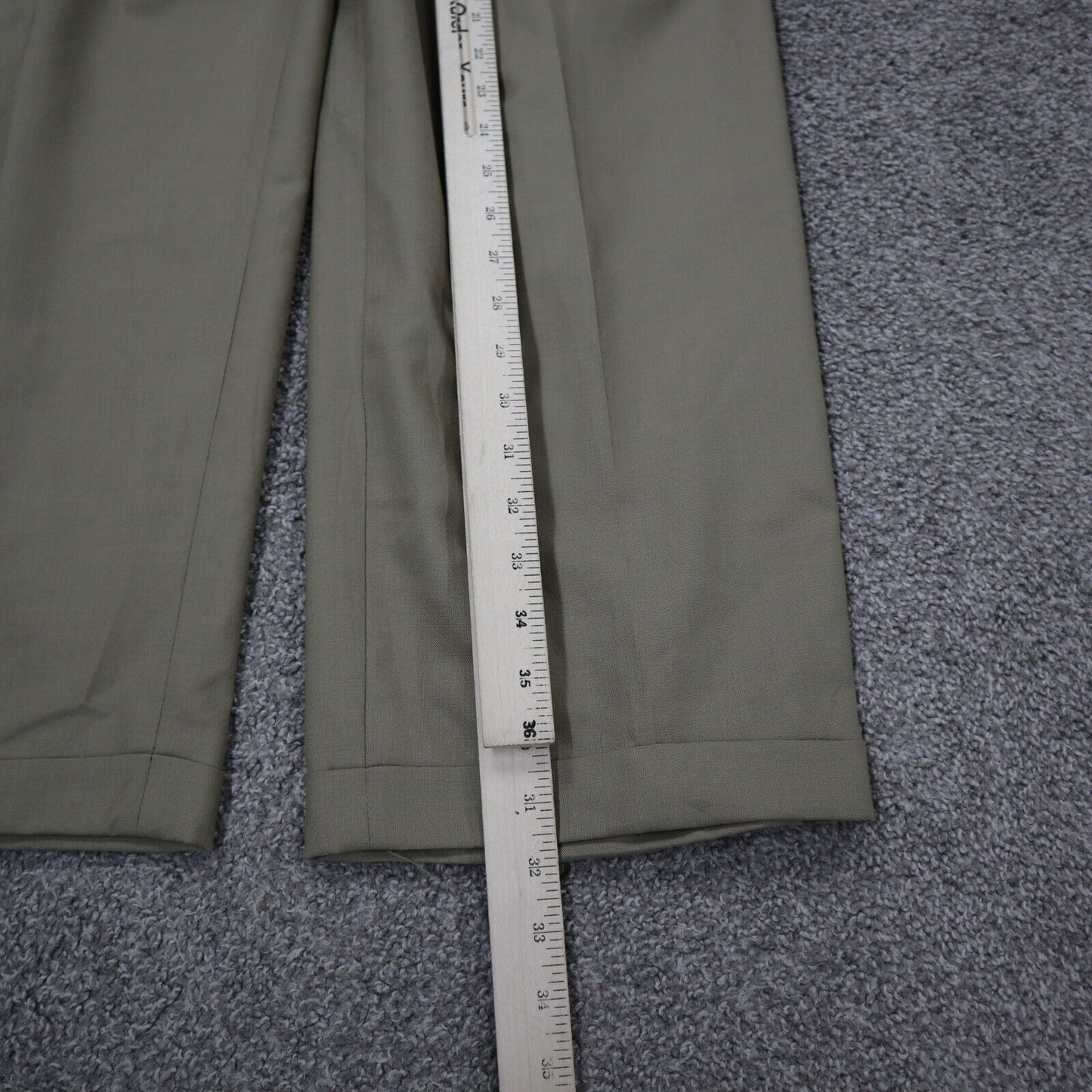 Lauren Ralph Lauren Mens Pant Straight Leg Mid Rise Dress Pant Beige Size W 34