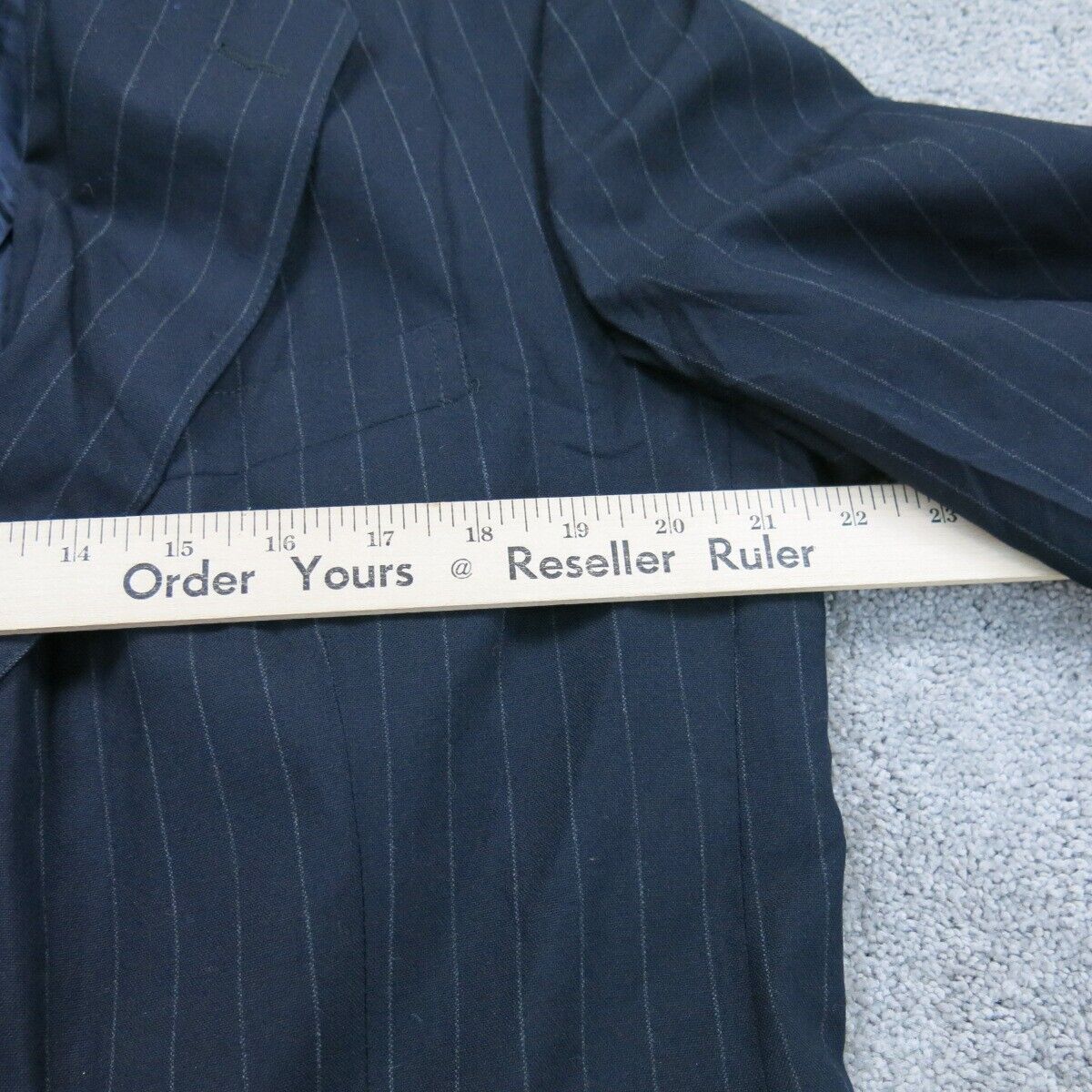 Brooks Brother Mens Blazer Coat Long Sleeves Single Breasted Pocket Blue Size 42