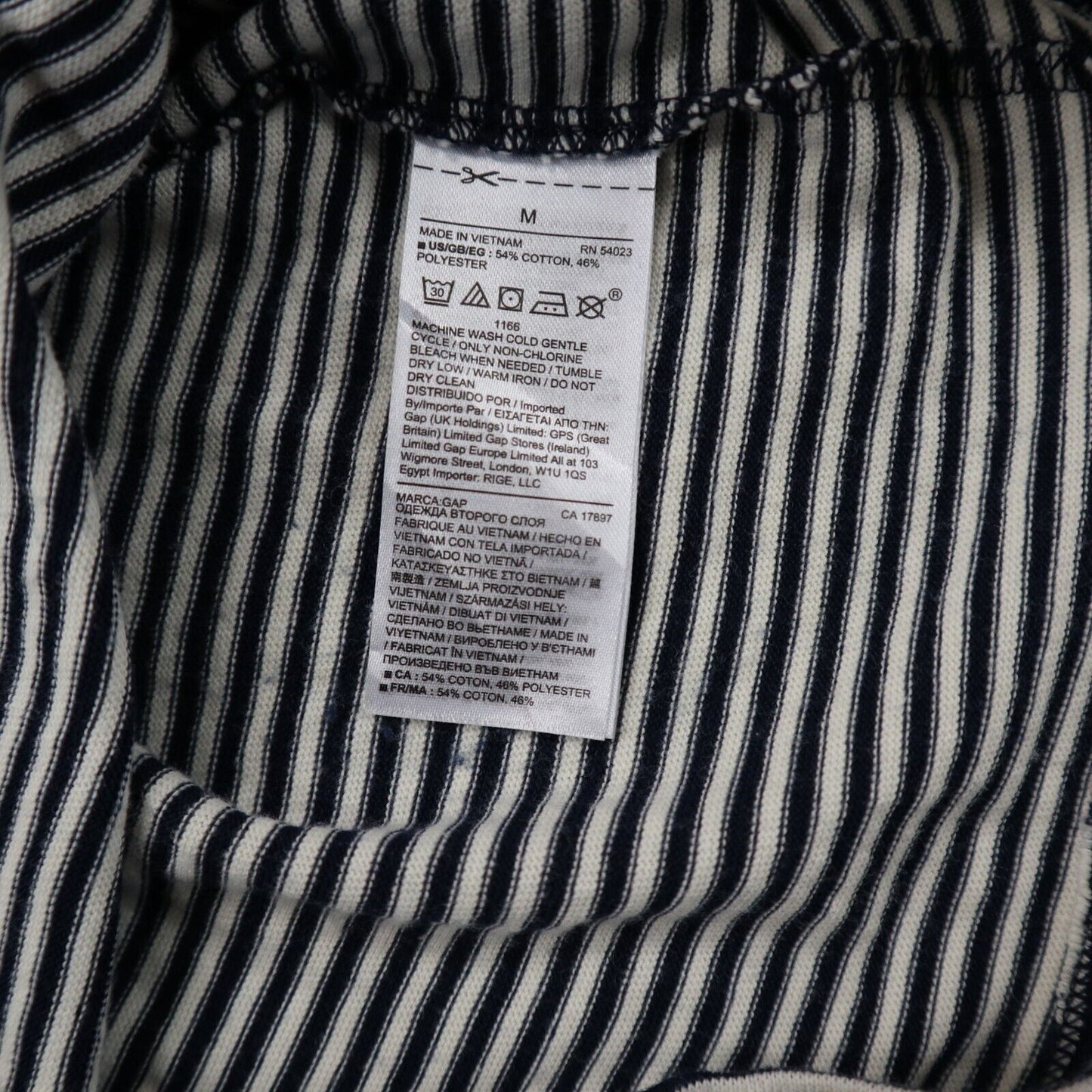 Gap Womens Wrap Mini Dress Cap Sleeve Tie Waist Striped Black White Size Medium