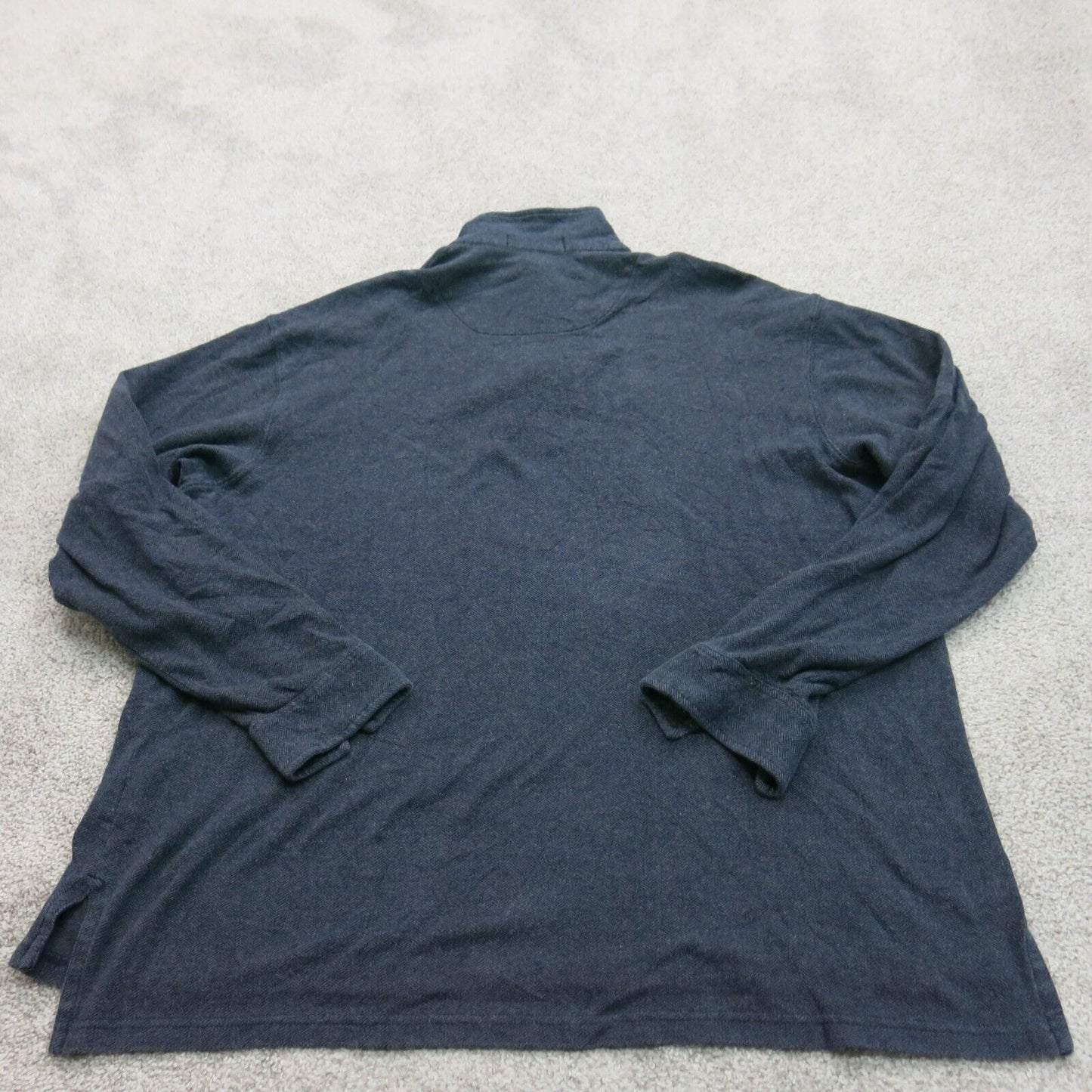 Polo By Ralph Men Polo Shirt Long Sleeve 100% Cotton Dark Blue Size X Large