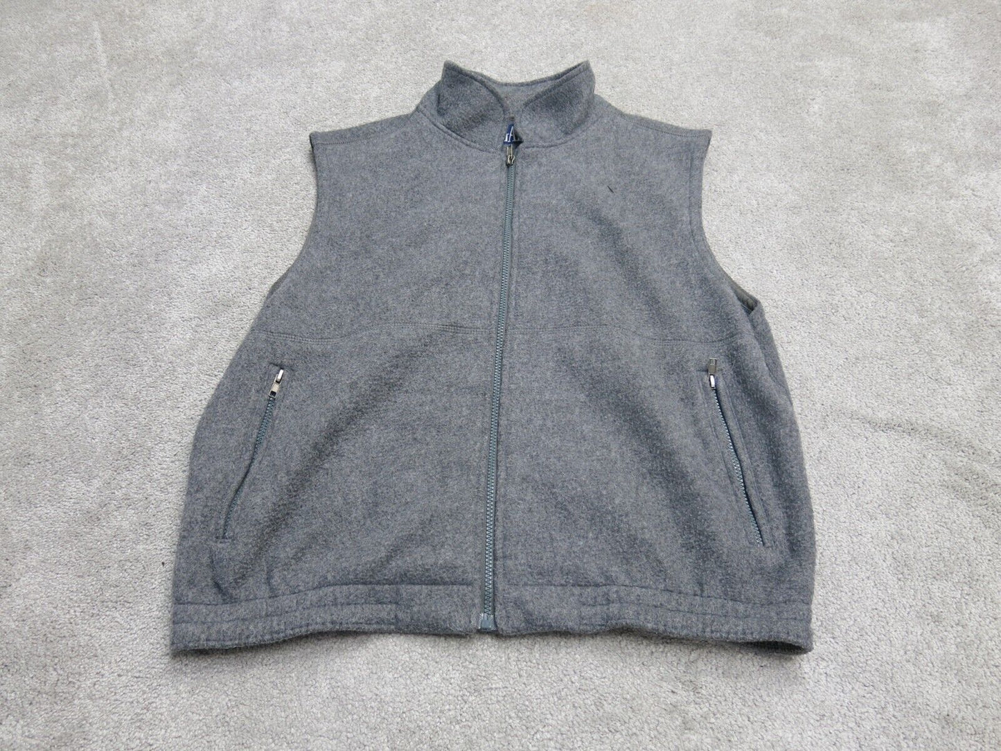 Gap Mens Jacket Full Zip Jacket Sleeveless High Neck Gray Size Medium