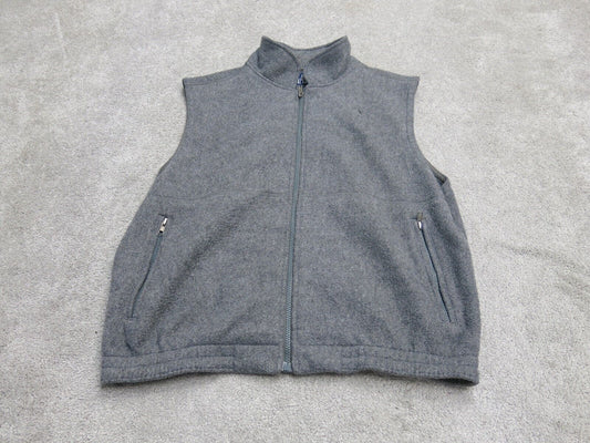 Gap Mens Jacket Full Zip Jacket Sleeveless High Neck Gray Size Medium