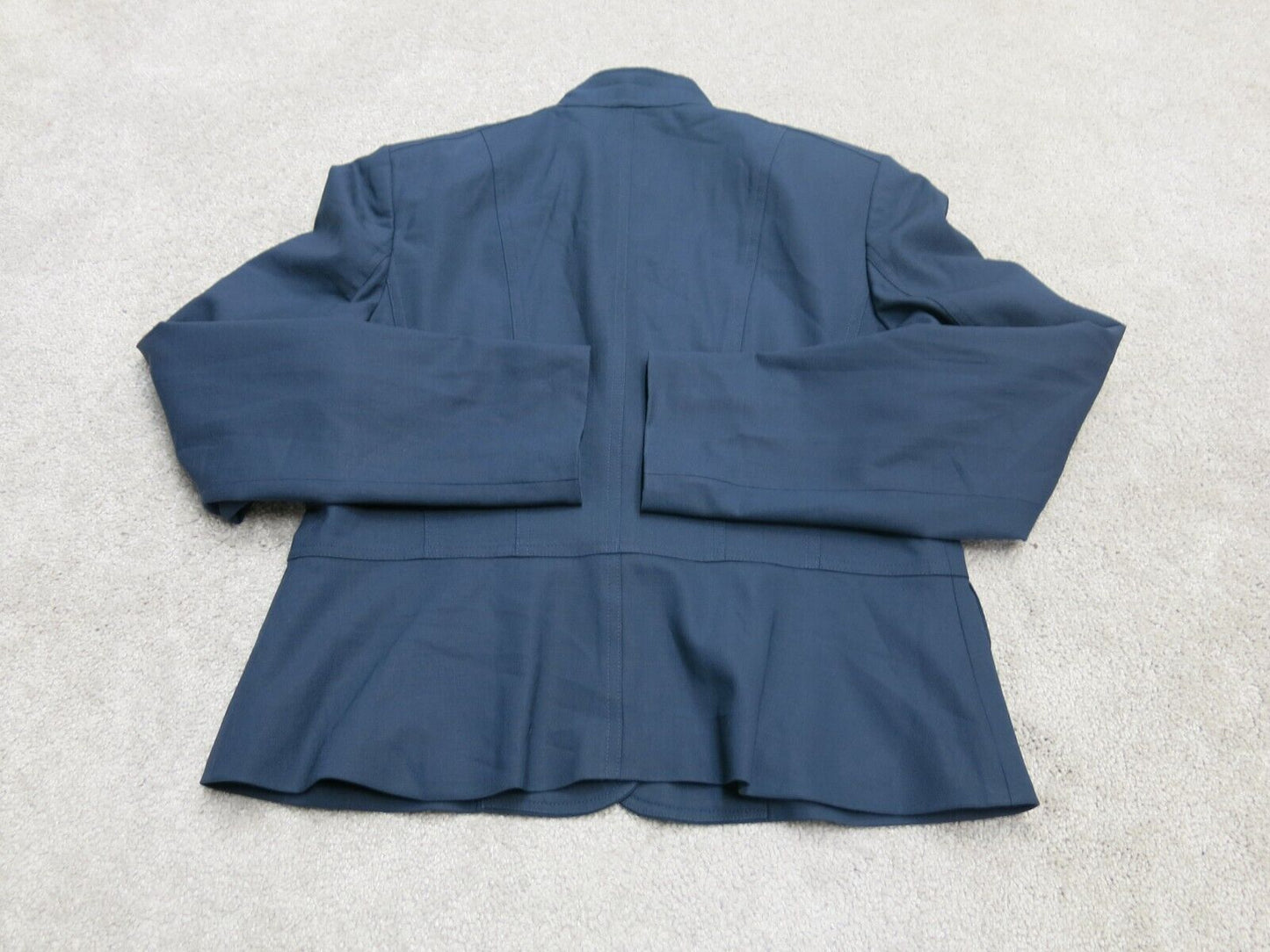 Talbots Mens Jacket Coat Font Button Long Sleeves Pockets  Navy Blue Size 8