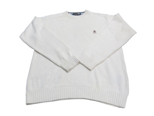 Tommy Hilfiger Mens Sweatshirt Long Sleeve Crew Neck 100% Cotton Beige Size M