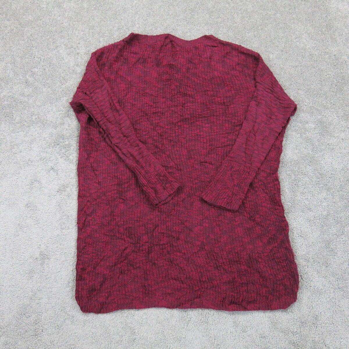 Express Women Pullover Sweater Knitted Long Sleeve Round Neck Maroon Size Small