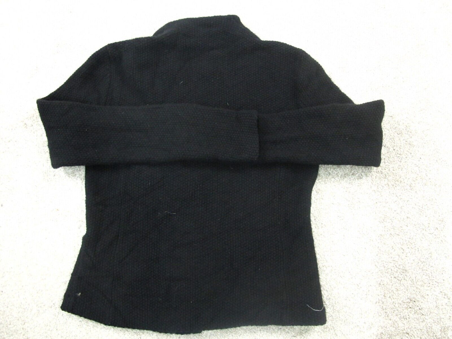 Ralph Lauren Womens Sweater Cardigan 100% Lambs Wool Long Sleeves Black SZ Small