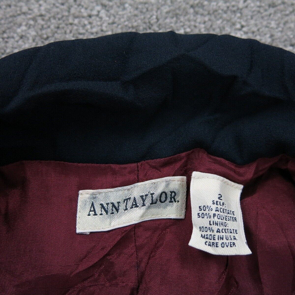 Ann Taylor Womens Blouson Jacket Full Zip Up Chest Pockets Blue Size 2