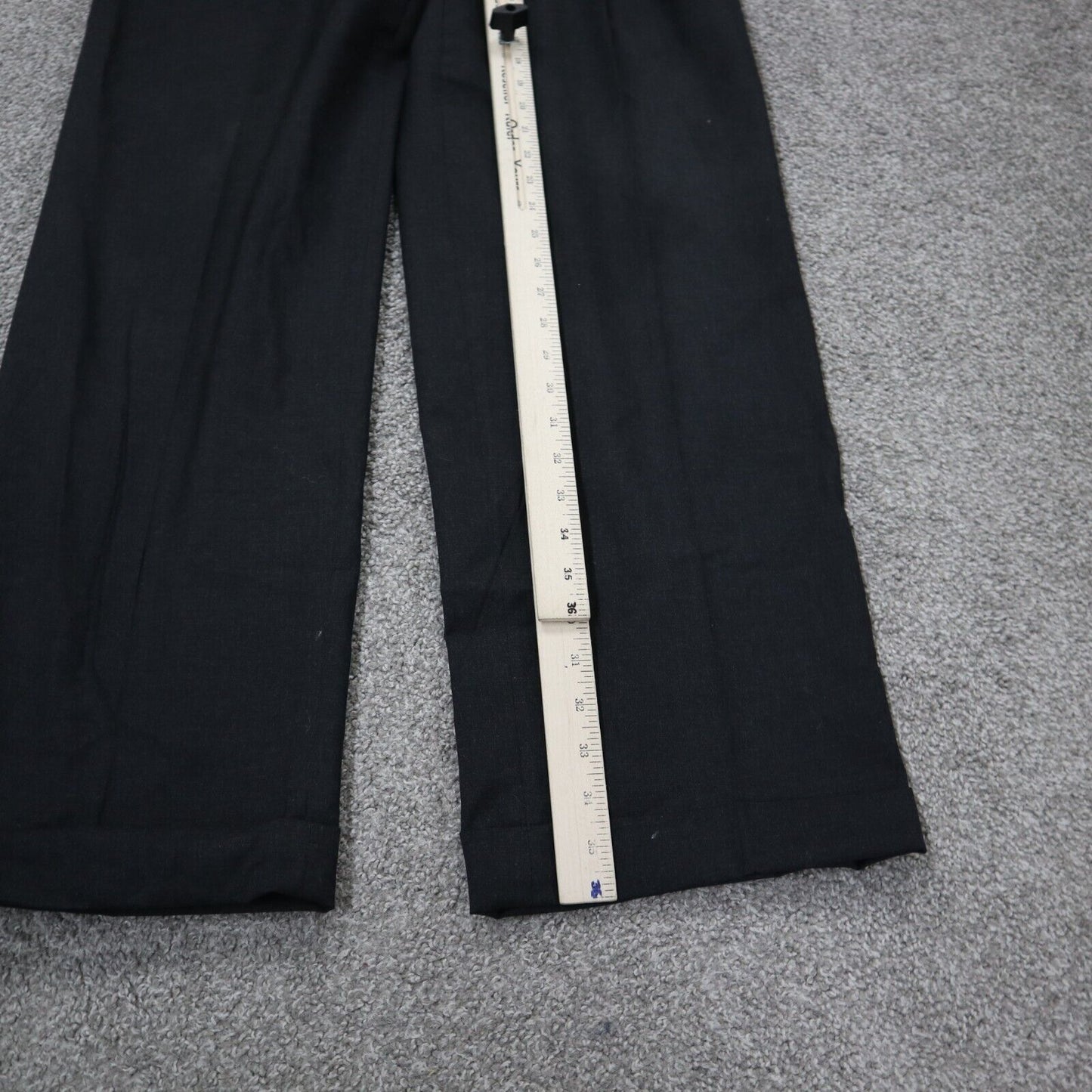 Lauren Ralph Lauren Mens Dress Pant Flat Front Mid Rise Stretch Black Size 36/32