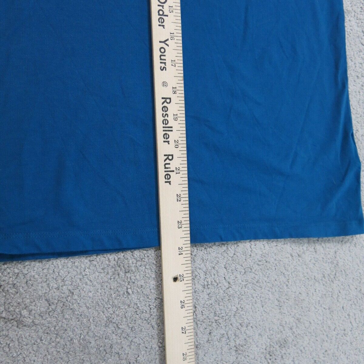 Lands End Womens Activewear T Shirt Crew Neck Short Sleeve Logo Blue Size Small