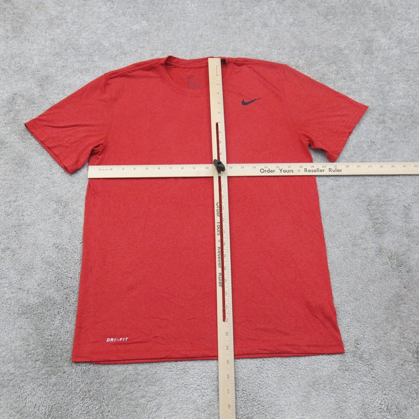 The Nike Tee Dri Fit Mens Crew Neck T Shirt Short Sleeves Logo Solid Red Size XL