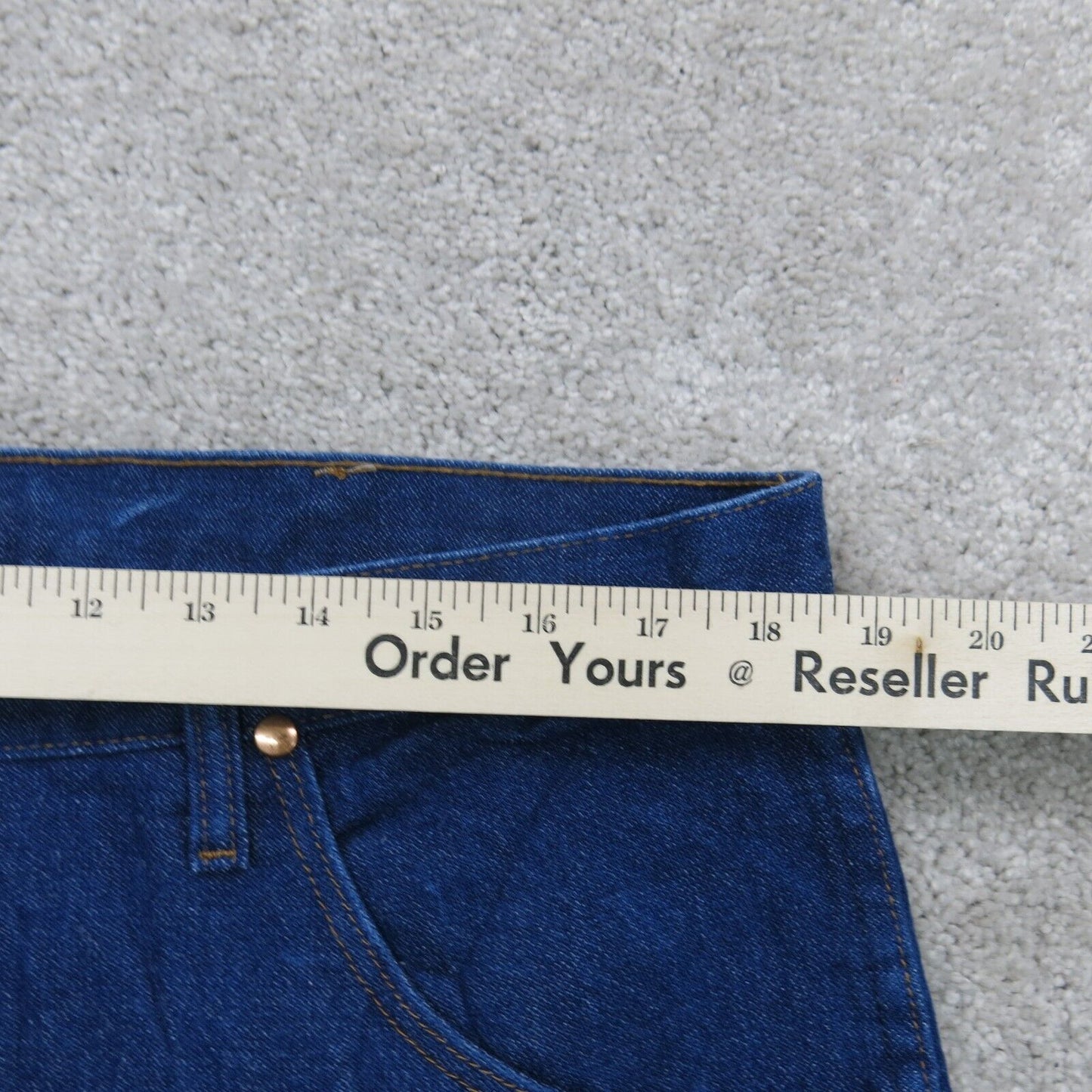 Wrangler Mens Jeans Straight Leg Denim Relaxed Fit Low Rise Blue Size W38XL32