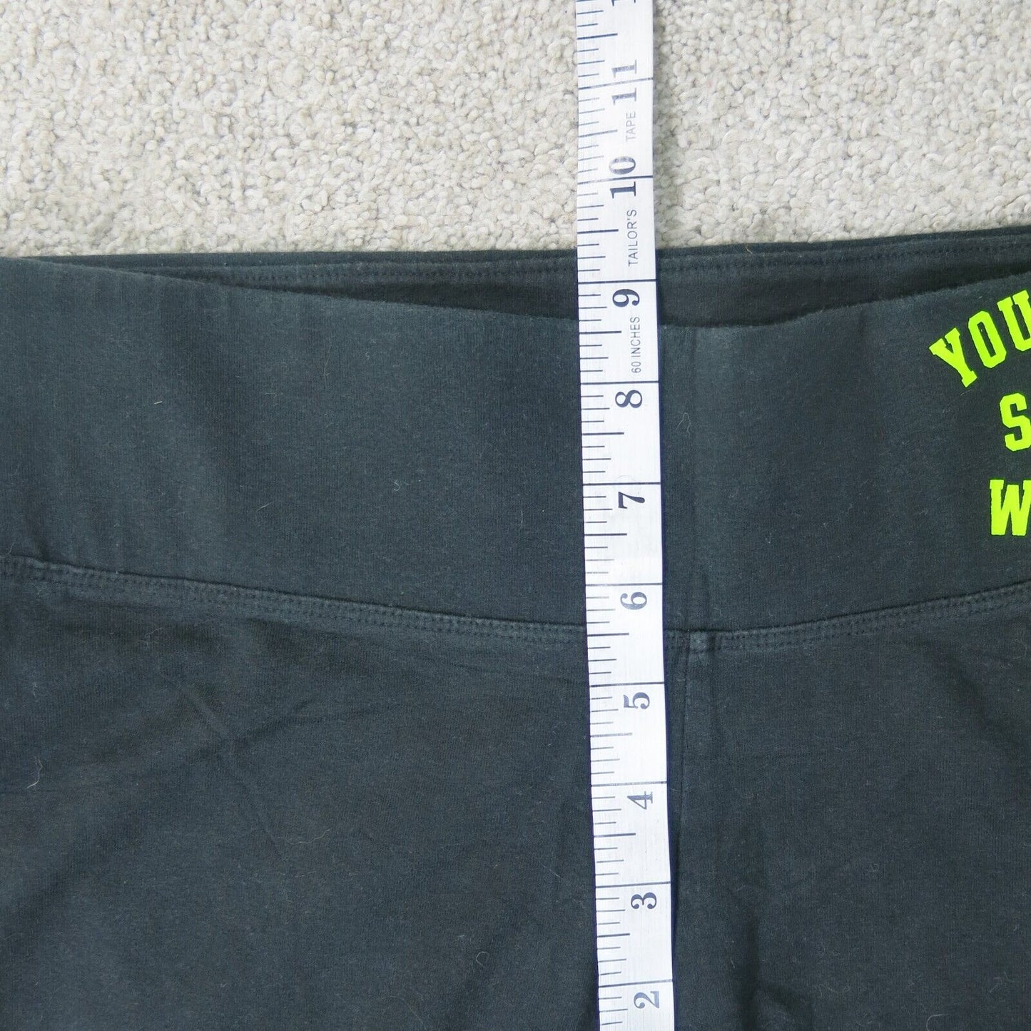 Pink Victoria Secret Womens Capri Yoga Legging Pants High Elastic Wait Black S/P