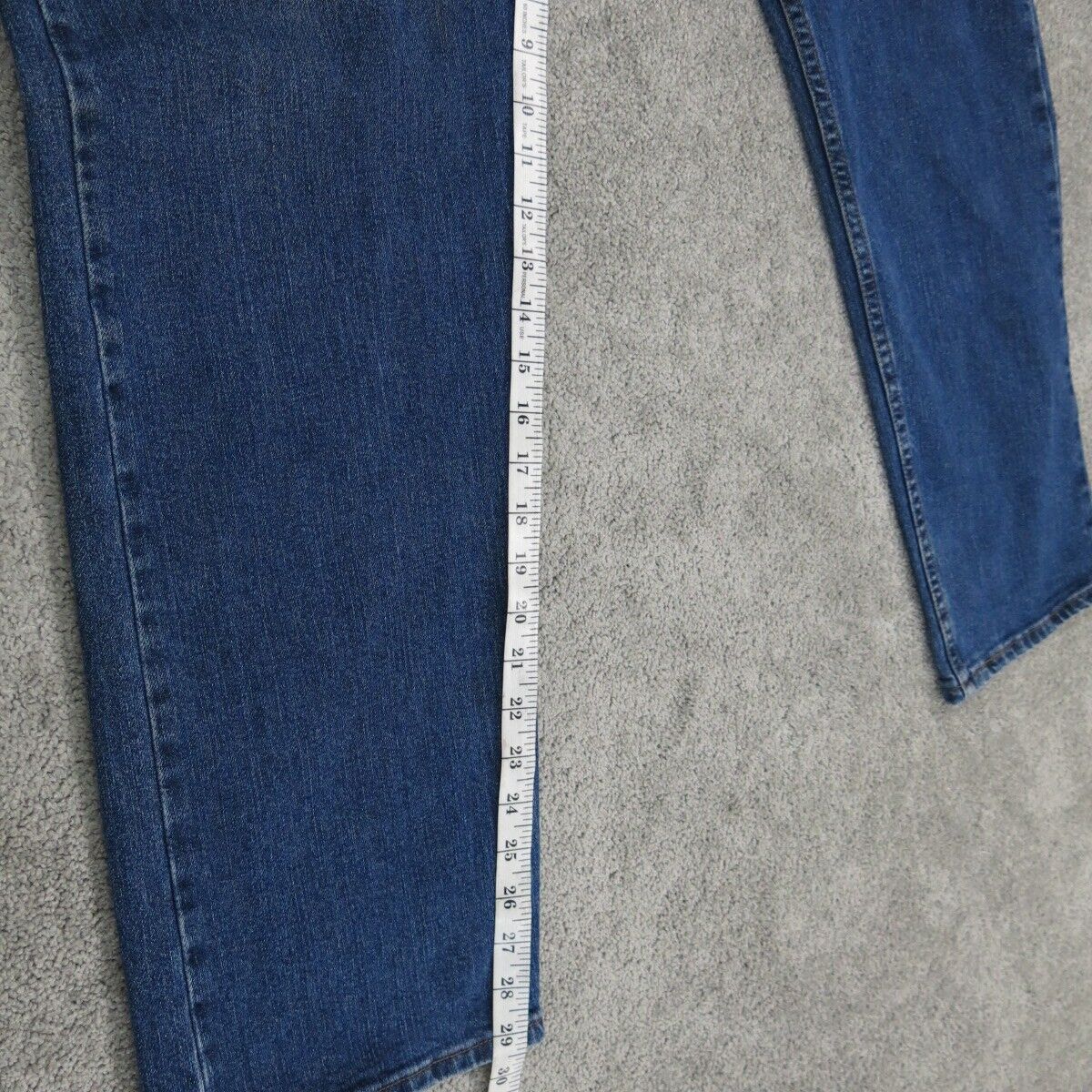Wrangler Mens Jeans Straight Leg High Rise Stretch Cotton Blue Size W36XL30