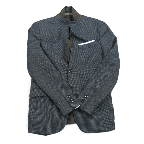 Zara Mens Blazer Coat Single Breasted Long Sleeves Pockets Black Size US 38