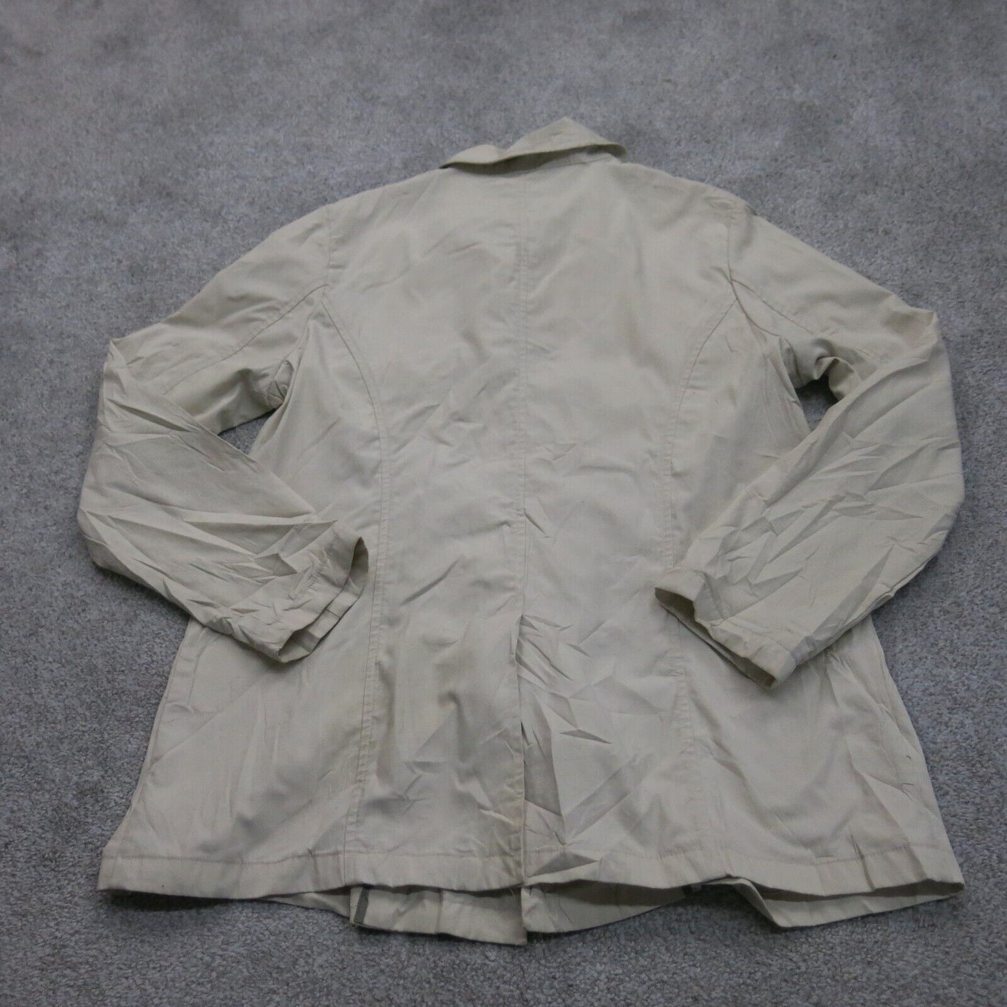 Old Navy Womens Blazer Coat Jacket Double Breasted Long Sleeves Beige Size Large